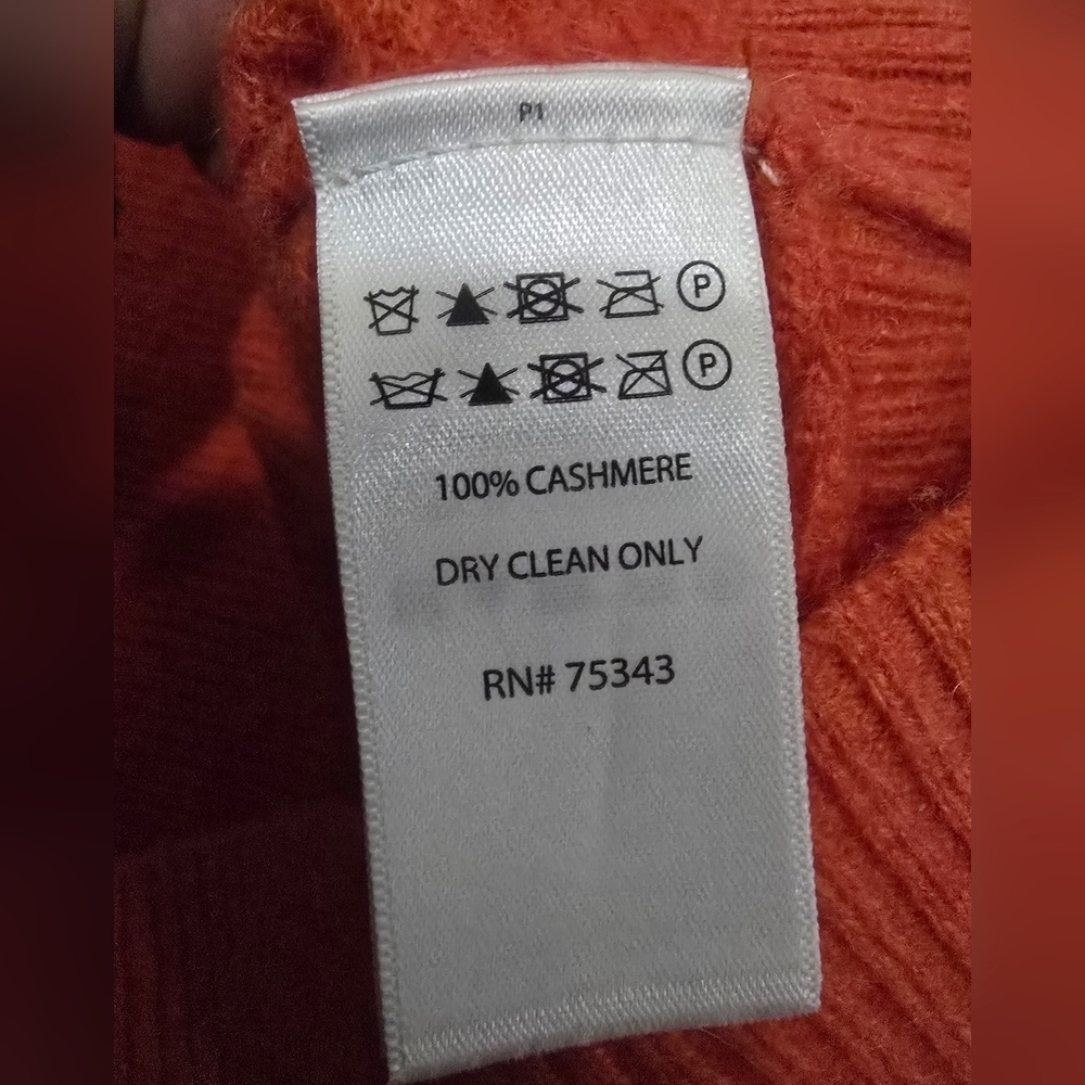 Women's Cozy Orange Turtleneck Sweater - Picture 8 of 9